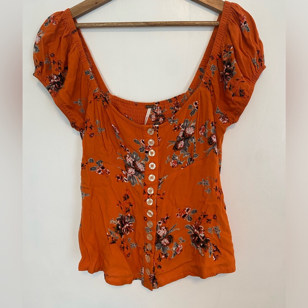 Free People Floral Top